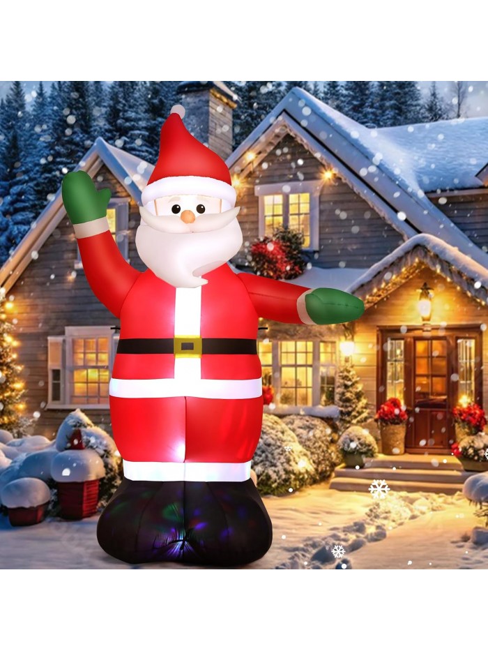 Qhomic 6FT Christmas Inflatable Santa, Inflatable Outdoor Decorations with LED Lights, Christmas Inflatable Yard Decorations with Gift Bag for Holiday Indoor and Outdoor Yard Decorations  Qhomic 6FT Christmas Inflatable Santa, Inflatable Outdoor Decorations with LED Lights, Christmas Inflatable Yard Decorations with Gift Bag for Holiday Indoor and Outdoor Yard Decorations